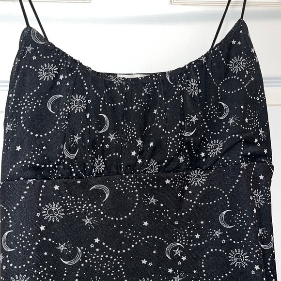 Celestial sun and moon mesh spaghetti strap dress - Picture 2 of 4